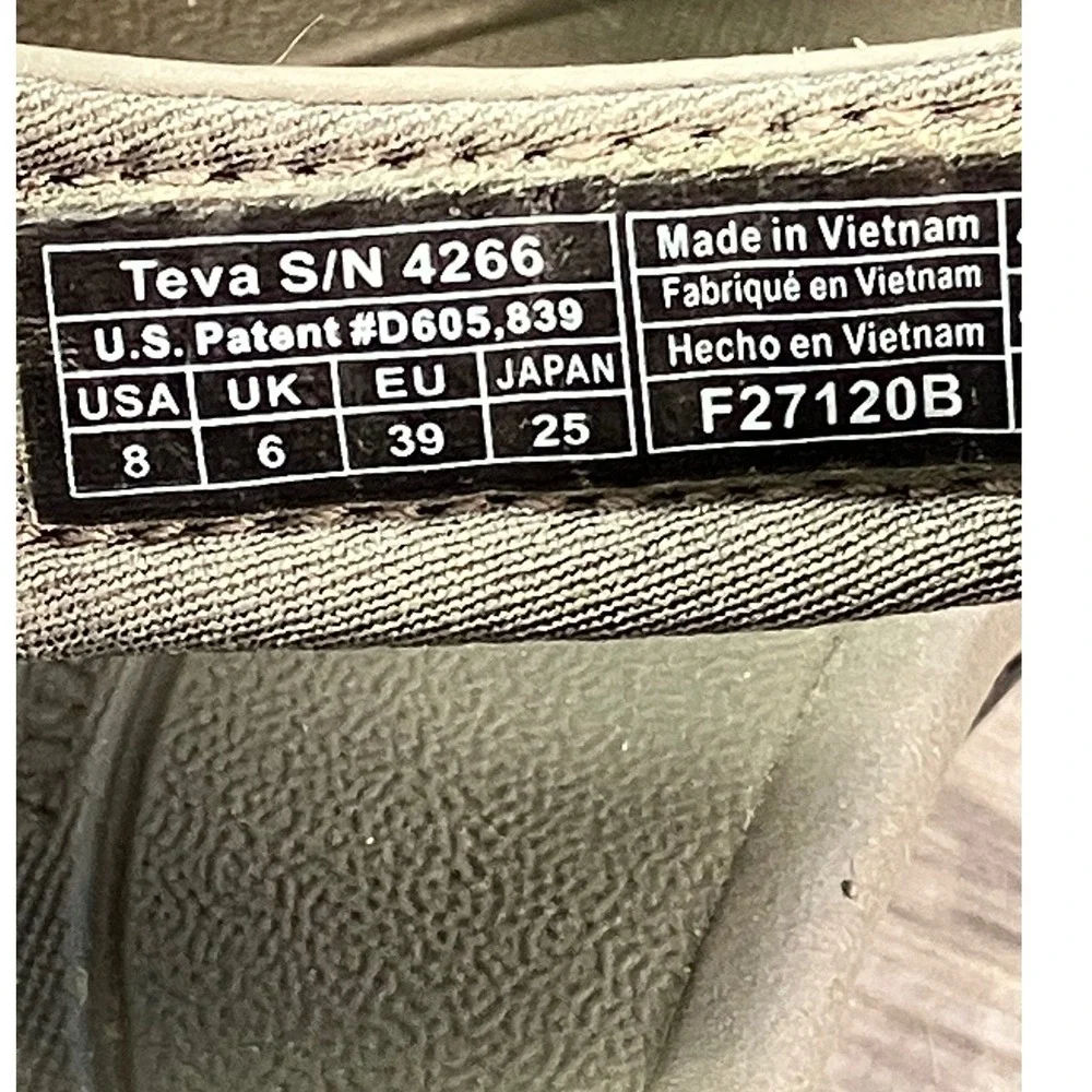 Teva Tirra Blue Grey Athletic Sandals Womens 8 Hiking Water Shoes 4266